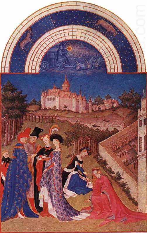 Les trs riches heures du Duc de Berry: Avril (April) tg, LIMBOURG brothers